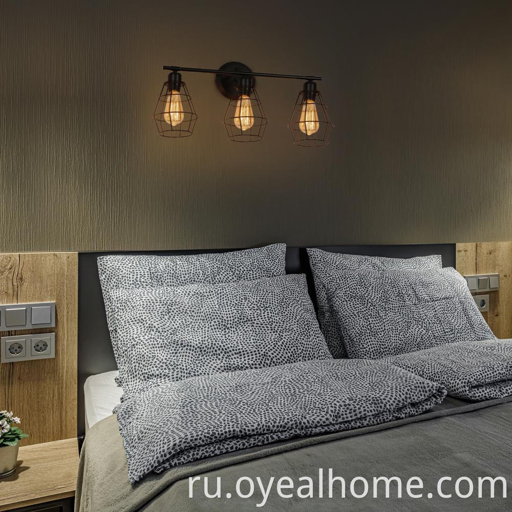 Wall Mounted Industrial Metal Style Lamp For Bedroom